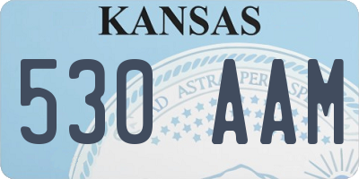 KS license plate 530AAM