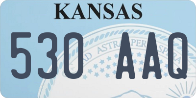 KS license plate 530AAQ