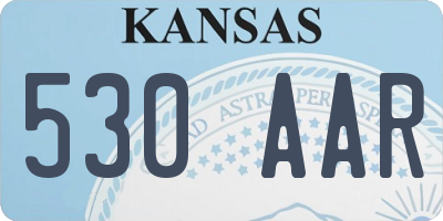 KS license plate 530AAR