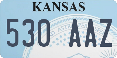 KS license plate 530AAZ