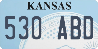 KS license plate 530ABD