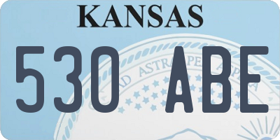 KS license plate 530ABE