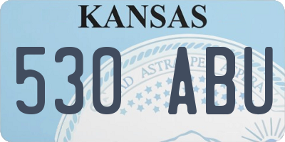 KS license plate 530ABU