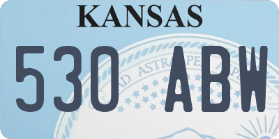 KS license plate 530ABW