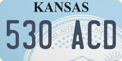 KS license plate 530ACD