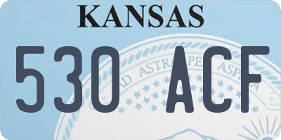 KS license plate 530ACF