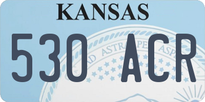 KS license plate 530ACR