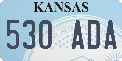 KS license plate 530ADA