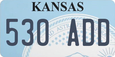 KS license plate 530ADD