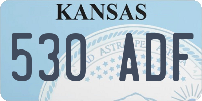 KS license plate 530ADF