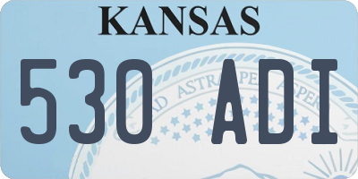 KS license plate 530ADI