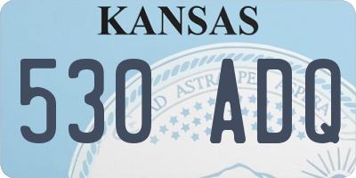 KS license plate 530ADQ