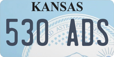 KS license plate 530ADS