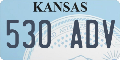 KS license plate 530ADV