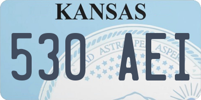 KS license plate 530AEI