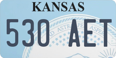 KS license plate 530AET