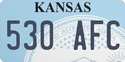 KS license plate 530AFC