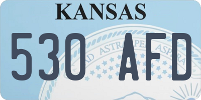 KS license plate 530AFD