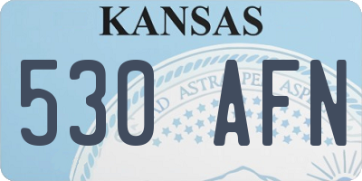 KS license plate 530AFN