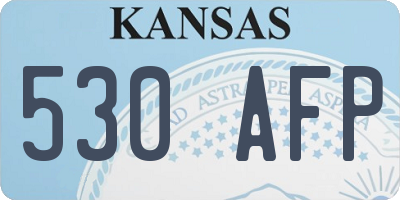 KS license plate 530AFP