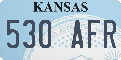 KS license plate 530AFR