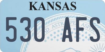 KS license plate 530AFS