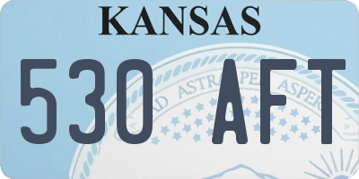 KS license plate 530AFT