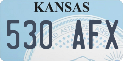 KS license plate 530AFX