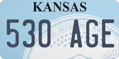 KS license plate 530AGE