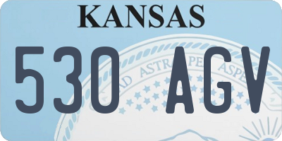 KS license plate 530AGV