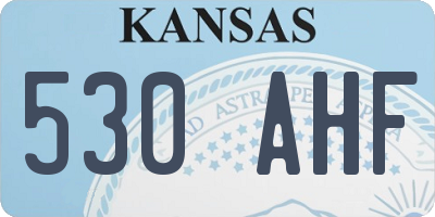 KS license plate 530AHF