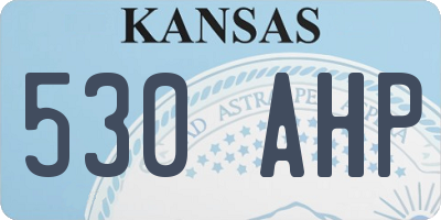 KS license plate 530AHP