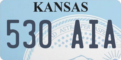 KS license plate 530AIA