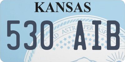 KS license plate 530AIB