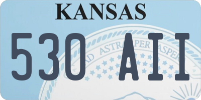 KS license plate 530AII