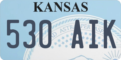 KS license plate 530AIK
