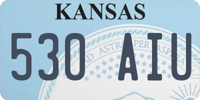 KS license plate 530AIU