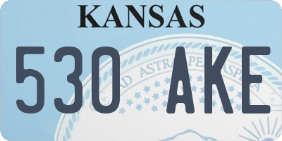 KS license plate 530AKE