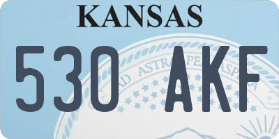 KS license plate 530AKF