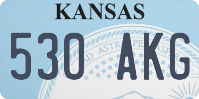 KS license plate 530AKG