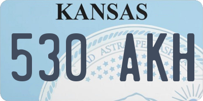 KS license plate 530AKH