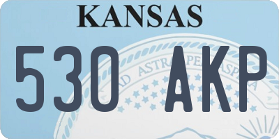 KS license plate 530AKP