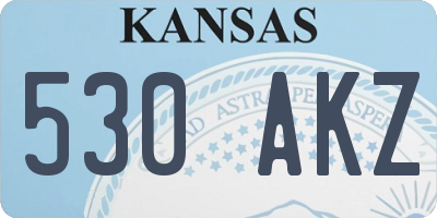 KS license plate 530AKZ