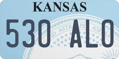 KS license plate 530ALO