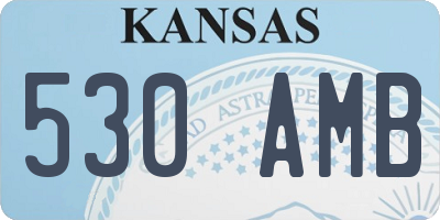 KS license plate 530AMB