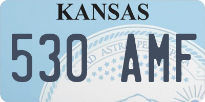 KS license plate 530AMF