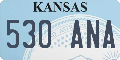KS license plate 530ANA