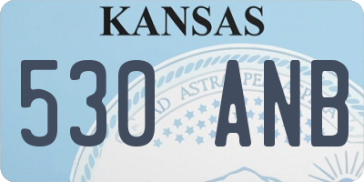 KS license plate 530ANB
