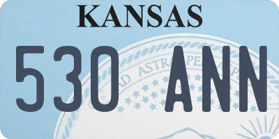 KS license plate 530ANN