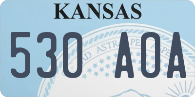 KS license plate 530AOA
